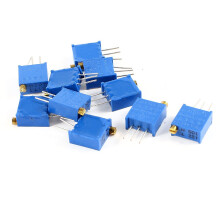 a14052600ux0968 10 Piece 500 Ohm 3296W 3 Pins Trim Pot Trimmer Potentiometer, 3296W-501