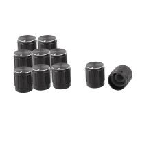 Aluminum Alloy Rotary Potentiometer Knobs Cap 15x16mm 10pcs Black