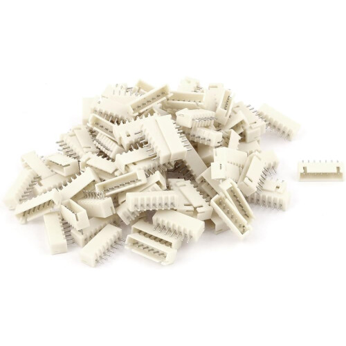 Male 7 Pins 2.54mm Pitch JST XH Header Socket Connector 100pcs
