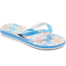 (11K UK, Baja Blue) Roxy Girls Tahiti Floral Summer Beach Holiday Sandals Flip Flops