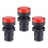 3Pcs Red Indicator Light AC/DC 12V, 22mm Panel Mount, for Electrical Control Panel, HVAC, DIY Projects 1