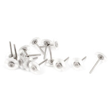 25mm x 3mm Round Shank Nylon Polish Buffer Buffing Wheel White 15 Pcs