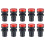 10Pcs Red Indicator Light AC/DC 24V, 22mm Panel Mount, for Electrical Control Panel, HVAC, DIY Projects 1