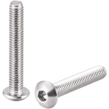 M4x25mm Machine Screws Hex Socket Round Head Screw 304 Stainless Steel Fasteners Bolts 50pcs