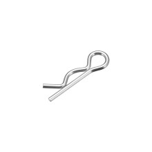 Clip Pins 1.2mm Wire Carbon Steel 21mm Length Trailer R Shaped Spring Cotter Tractor Mower Fastener Hardware Silver Tone 50pcs