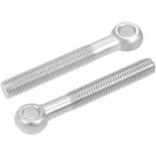 M12 x 90mm 304 Stainless Steel Machine Shoulder Lift Eye Bolt Rigging 4pcs