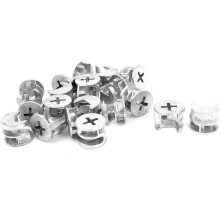 Furniture Connecting Fittings Eccentric Cam Wheel 15mm Dia 20 Pcs