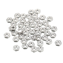 Hex Nuts, 2#-56 Fine Thread Hexagon Nut, Stainless Steel 304, Pack of 50