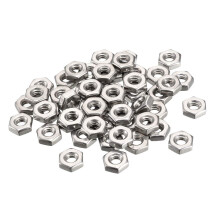Hex Nuts, 8#-32 Coarse Thread Hexagon Nut, Stainless Steel 304, Pack of 50