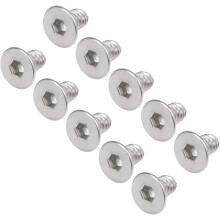 M3x5mm Flat Head Machine Screws Inner Hex Screw 304 Stainless Steel Fasteners Bolts 40Pcs