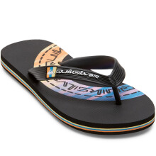(13K UK, Black/White/Black) Quiksilver Kids Molokai Art Summer Beach Pool Sandals Thongs Flip Flops