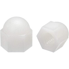 Acorn Hex Cap Nuts - 10Pcs M6 Dome Nuts Nylon Hexagon Decorative Cap Nut for Screws Bolts White