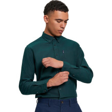 (XL, Dark Green) Ben Sherman Mens Signature Oxford Long Sleeve Shirt