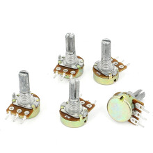 B1K 1K Ohm 3 Terminals Rotary B Type Potentiometer Pot 5 Pcs
