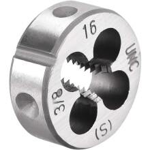 3/8-16 UNC Round Die, Machine Thread Right Hand Threading Die, Alloy Tool Steel Screw Thread Cutting Die