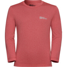 (9 - 10 Yrs, Sunset Coral) Jack Wolfskin Kids Actamic Functional Long Sleeve T-Shirt