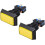 Game Push Button 49x33 Rectangle 12V LED Illuminated Push Button Switch with Micro Switch for Arcade Video Games Yellow 2pcs 1