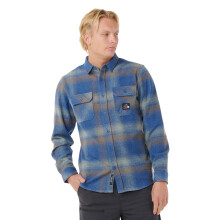 (XL, Light Navy) Rip Curl Mens Search Wool Flannel Long Sleeve Shirt