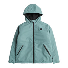 (S, Dusty Teal) Billabong Kids Transport Reversible Hooded Padded Jacket Coat