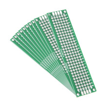 10pcs 2x8cm Double Sided PCB Board Universal Printed Circuit Proto Board for DIY Soldering Electronic Projects Practice Test Circuit