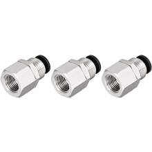 6mm Tube to 1/8BSPT Push Lock Fitting, Bulkhead Union Air Fittings 3pcs