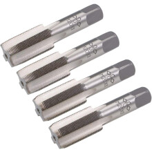 Metric Hand Tap M20 Thread 1 Pitch 4 Straight Flutes H2 Alloy Tool Steel Bottom & Taper Screw Tap Set Tapping Tools for Repairing 2 Pairs