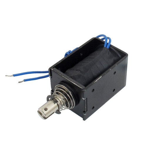 a12092000ux0143 20 mm Stroke Pull Type Open Frame Solenoid Electromagnet DC 12V, 2.279998" Width, 3.78" Length