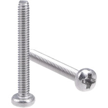 M2x16mm Machine Screws Pan Phillips Cross Head Screw 304 Stainless Steel Fasteners Bolts 60Pcs