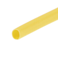 Heat Shrink Tubing, 1mm Dia 2.7mm Flat Width 2:1 Rate Shrinkable Tube Cable Sleeve 7m - Yellow