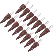 20mm Cone Shape Abrasive Flap Wheel 1/4" Shank for Deburring Sanding Polishing 120 Grit 15 Pcs