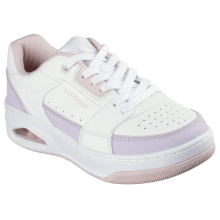 (7 UK, White/Lavender Pink) Skechers Womens Uno Court Courted Style Trainers