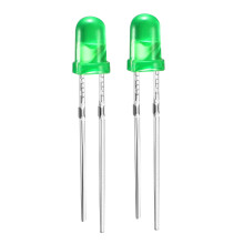 10pcs 3mm Green LED Diode Lights Colored Lens Diffused Round DC2.8-3.2V 20mA Lighting Bulb Lamps Electronics Components Light Emitting Diodes
