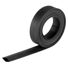 Heat Shrink Tubing, 1/2"(12mm) Dia 20mm Flat Width 2:1 Ratio Shrinkable Tube Cable Sleeve 10ft - Black