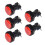 Game Push Button 46mm Round 12V LED Illuminated Push Button Switch with Micro Switch for Arcade Video Games Red 5pcs 1