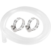 Silicone Tubing 5/8"(16mm) ID 13/16"(21mm) OD 5ft(1.5m) Silicone Rubber Tube Air Hose Water Pipe Clear with Clamps