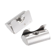M4 Roll in Spring T Nut with Spring Sheet Carbon Steel for 3030/4040 Series Aluminum Extrusion Profile Rail with 8mm Slot 12Pcs