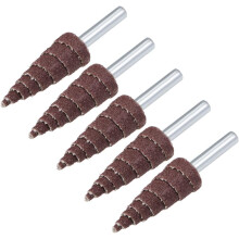16mm Cone Shape Abrasive Flap Wheel 1/4" Shank for Deburring Sanding Polishing 120 Grit 5 Pcs