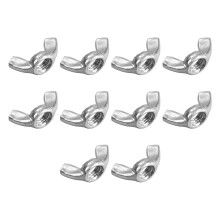 M8 Wing Nuts, Carbon Steel Zinc Plated Fasteners Parts Hurrican Screws Hand Twist Tighten Ear Butterfly Nut, 10pcs
