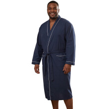 (5XL, Navy) Espionage Mens Lightweight Big & Tall Dressing Gown