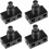 Inline Foot Pedal Push Button Switch, UFO Type Lamp Lighting Foot Control Latching ON/Off Foot Switch Black 4 Pcs 1