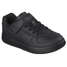(2 UK, Black Synthetic) Skechers Kids Quick Street Lite Boys Trainers