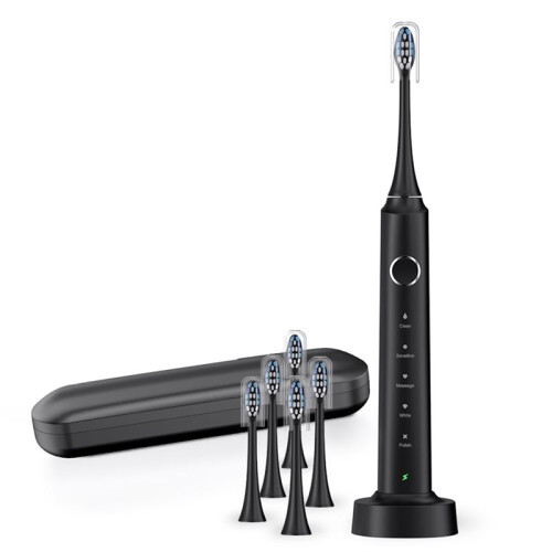Electric Toothbrushes for Adults  TimerTeeth Whitening Toothbrush IPX7 Waterproof 6 Replaceable Heads Set