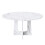 (White, MDF) 47.24" Round Farmhouse Dining Table, White Marble Finish 14