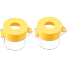2pcs Yellow Plastic Switch Cover Protector for 22mm Diameter Push Button Switch 55x55