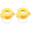 2pcs Yellow Plastic Switch Cover Protector for 22mm Diameter Push Button Switch 55x55 1