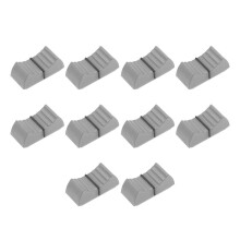 Plastic Straight Slide Potentiometer Flat Push Knob Insert Shaft 4x1mm Gray 10pcs
