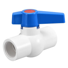 Ball Valve, G3/4 Female Thread PVC Valve for Aquarium Setup, Sump Pump, Pool, Garden Sprinkler White Blue