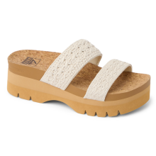 (6 UK, Vintage Tan Textile) Reef Womens Cushion Vista Higher Platform Summer Thongs Flip Flops Sandals