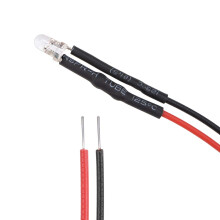 15Pcs DC 6V 3mm Pre Wired LED, Flashing White Light Round Top Clear Lens, Light Emitting Diodes with Edge
