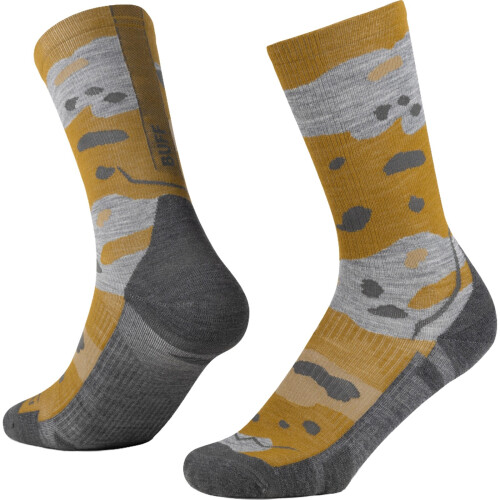Buff (S, Umber Khaki) Buff Merino Lightweight Hiking Crew Socks